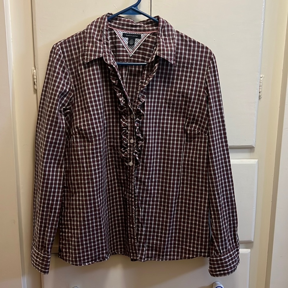 Tommy Hilfiger ruffled button-up shirt